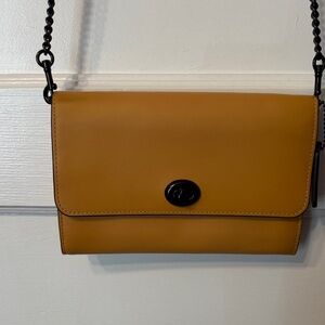 Coach Marlow Honeycomb-Pewter Leather Crossbody Bag